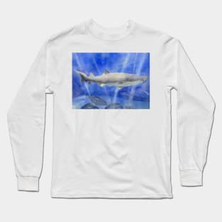 Shark Watercolor Painting Long Sleeve T-Shirt